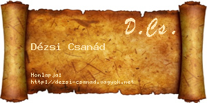Dézsi Csanád névjegykártya
